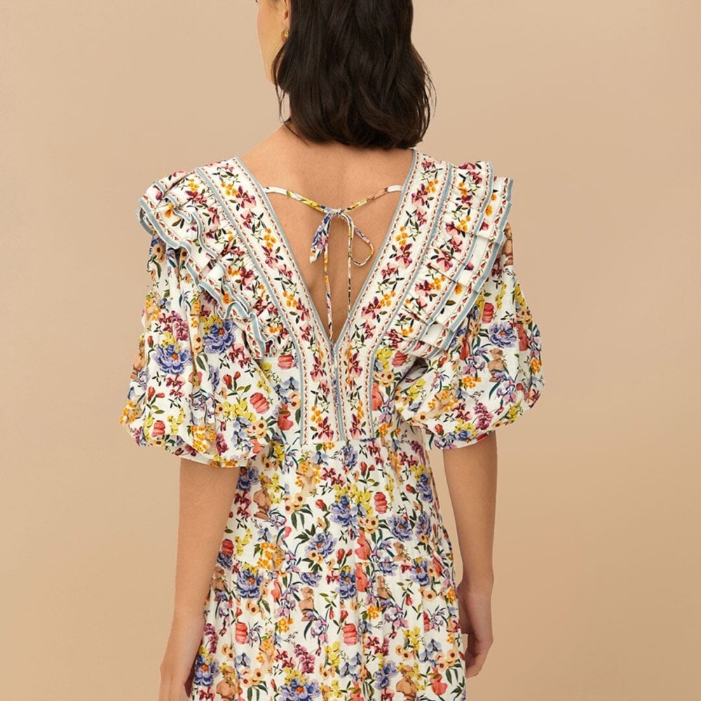 Farm Rio Off-white Greek Garden mini dress - Picture 3 of 8
